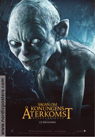 Sagan om konungens återkomst 2003 poster Gollum Peter Jackson Hitta mer: Lord of the Rings