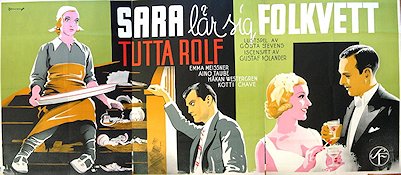 Sara lär sig folkvett 1937 poster Tutta Rolf Håkan Westergren Emma Meissner Eric Rohman art Hitta mer: Large poster