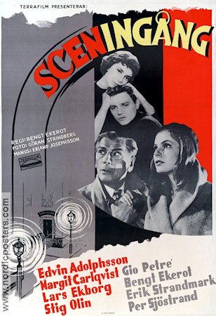 Sceningång 1956 poster Edvin Adolphson Margit Carlqvist