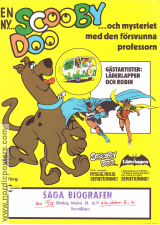Scooby Doo och mysteriet med den försvunna professorn 1977 poster Scooby Doo Läderlappen och Robin Animerat