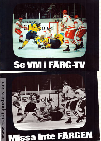 Se VM i färg-TV 1970 affisch Vintersport