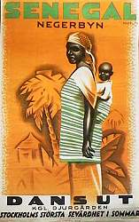 Senegal Negerbyn 1935 poster Dokumentärer