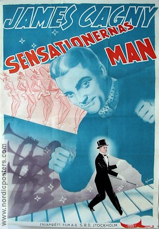 Sensationernas man 1937 poster James Cagney Musikaler