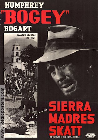 Sierra Madres skatt 1948 poster Humphrey Bogart Walter Huston Tim Holt John Huston