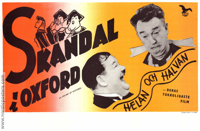 Skandal i Oxford 1939 poster Helan och Halvan Laurel and Hardy Forrester Harvey Alfred J Goulding Skola