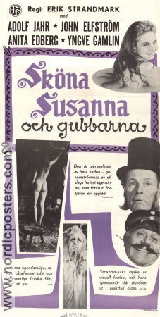 Sköna Susanna och gubbarna 1959 poster Adolf Jahr John Elfström Anita Edberg Yngve Gamlin Erik Strandmark