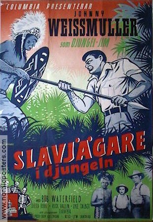 Slavjägare i djungeln 1952 poster Johnny Weissmuller Hitta mer: Djungel-Jim Äventyr matinée Från serier