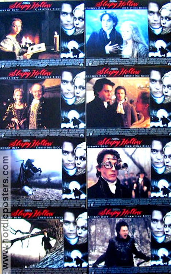 Sleepy Hollow 1999 lobbykort Johnny Depp Christina Ricci Miranda Richardson Michael Gambon Christopher Walken Tim Burton