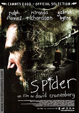 Spider 2002 poster Ralph Fiennes Miranda Richardson David Cronenberg Insekter och spindlar