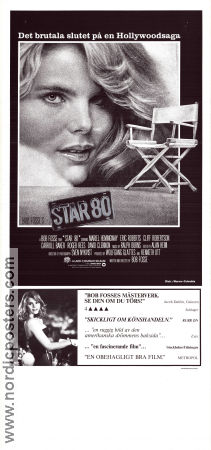Star 80 1983 poster Mariel Hemingway Eric Roberts Cliff Robertson Bob Fosse