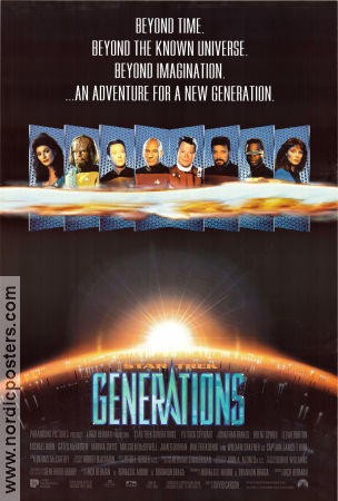 Star Trek: Generations 1994 poster Patrick Stewart William Shatner Malcolm McDowell David Carson Hitta mer: Star Trek