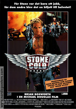 Stone Cold 1991 poster Brian Bosworth Craig R Baxley Motorcyklar Kultfilmer
