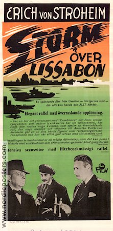 Storm över Lissabon 1944 poster Erich von Stroheim