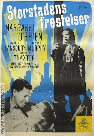 Storstadens frestelser 1949 poster Margaret O´Brien Angela Lansbury