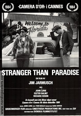 Stranger Than Paradise 1984 poster John Lurie Jim Jarmusch Bilar och racing