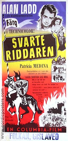 Svarte riddaren 1954 poster Alan Ladd Patricia Medina Äventyr matinée