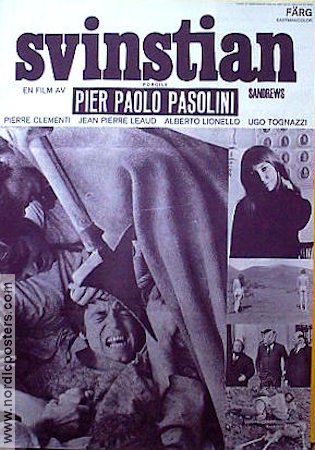 Svinstian 1969 poster Pierre Clémenti Jean-Pierre Léaud Alberto Lionello Pier Paolo Pasolini