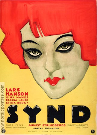 Synd 1928 poster Lars Hanson Gina Manés