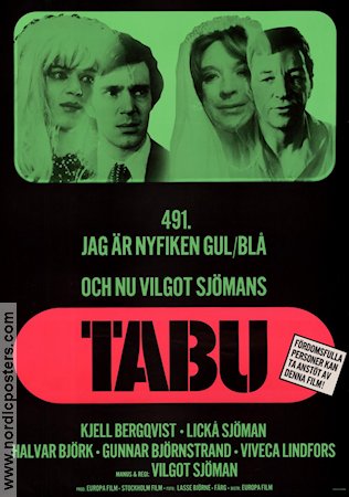 Tabu 1977 poster Kjell Bergqvist Lickå Sjöman Vilgot Sjöman