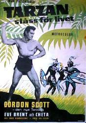 Tarzan slåss för livet 1959 poster Gordon Scott