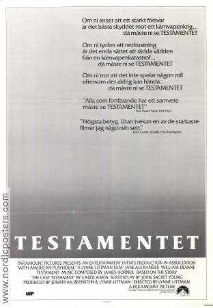 Testamentet 1983 poster Jane Alexander Lynne Littman