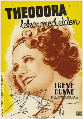 Theodora leker med elden 1936 poster Irene Dunne