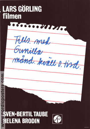 Tills med Gunilla månd kväll o tisd 1965 poster Sven-Bertil Taube Helena Brodin Tina Hedström Lars Görling