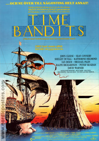 Time Bandits 1981 poster John Cleese Sean Connery Shelley Duvall John Cleese Terry Gilliam Konstaffischer Skepp och båtar