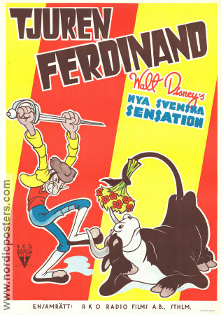 Tjuren Ferdinand 1938 poster Don Wilson Dick Rickard Animerat
