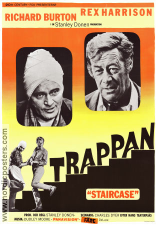 Trappan 1969 poster Richard Burton Rex Harrison Cathleen Nesbitt Stanley Donen