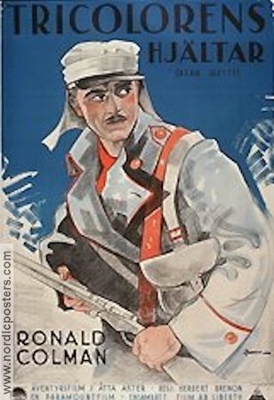 Tricolorens hjältar 1926 poster Ronald Colman Herbert Brenon Eric Rohman art