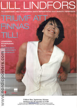 Trumf att finnas till 2003 affisch Lill Lindfors Hitta mer: Concert poster