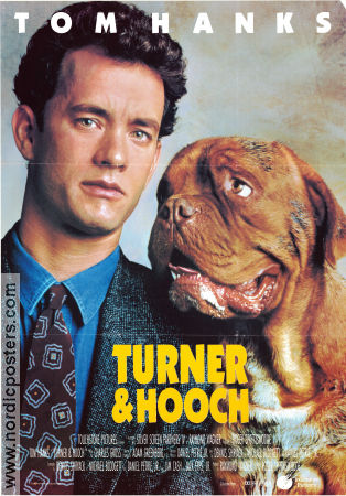 Turner and Hooch 1989 poster Tom Hanks Mare Winningham Craig T Nelson Roger Spottiswoode Hundar