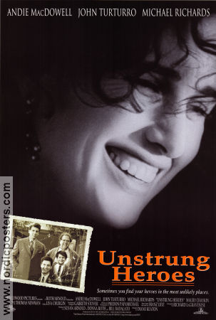Unstrung Heroes 1995 poster Andie MacDowell John Turturro Michael Richards Diane Keaton