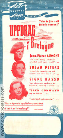 Uppdrag i Bretagne 1943 poster Jean-Pierre Aumont Susan Peters Signe Hasso Jack Conway
