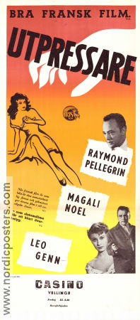 Utpressare 1955 poster Raymond Pellegrin Magali Noel Leo Genn Guy Lefranc
