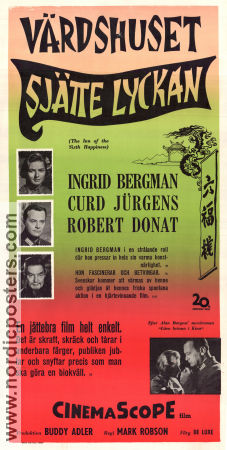 Värdshuset sjätte lyckan 1958 poster Ingrid Bergman Curd Jürgens Robert Donat Mark Robson Text: Alan Burgess