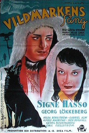 Vildmarkens sång 1940 poster Signe Hasso