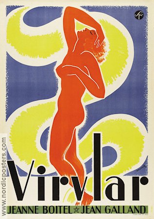 Virvlar 1935 poster Jeanne Boitel Jean Galland Art Deco Konstaffischer