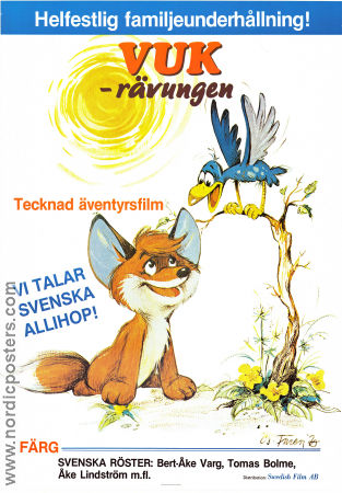 Vuk rävungen 1981 poster Judit Pogany Attila Dargay Animerat