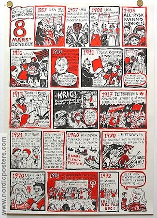 Socialistiska kvinnodagen 1972 affisch Politik