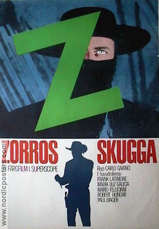Zorros skugga 1964 poster Frank Latimore
