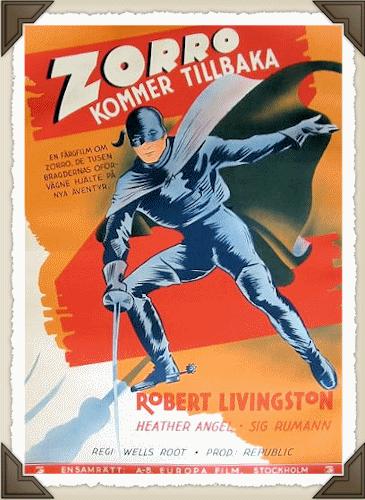 Köp Zorro fimaffisch 1939