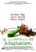Adaptation 2002 poster Nicolas Cage Meryl Streep Chris Cooper Spike Jonze Blommor och växter