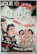Aktare för spöken 1942 poster Abbott and Costello Andrews Sisters