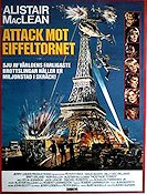 Attack mot Eiffeltornet 1980 poster Peter Fonda Maud Adams Britt Ekland Text: Alistair Maclean