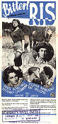 Bittert ris 1949 poster Silvana Mangano Vittorio Gassman Doris Dowling Giuseppe De Santis
