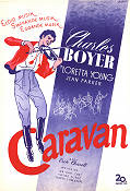 Caravan 1934 poster Charles Boyer Loretta Young Jean Parker Erik Charell Musikaler