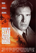 Clear and Present Danger 1994 poster Harrison Ford Willem Dafoe Anne Archer Phillip Noyce
