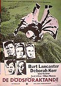 De dödsföraktande 1970 poster Burt Lancaster Debrah Kerr Fallskärm